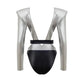 Dolce & Gabbana Gray Viscose One-Piece Swimsuit