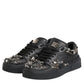 Dolce & Gabbana Black Portofino Studded Men Sneakers Shoes