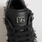 Dolce & Gabbana Black Portofino Studded Men Sneakers Shoes
