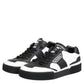 Dolce & Gabbana Black White Leather MIAMI Low Top Sneakers Shoes