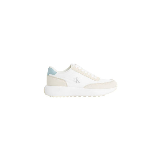 Calvin Klein Jeans Beige Leather Athletic Sneakers
