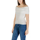 Only White Polyester T-Shirt