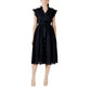 Vila Clothes Black Cotton Midi Dress