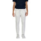 Jeckerson White Cotton Skinny Pants