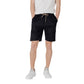 Gianni Lupo Black Cotton Bermuda Shorts
