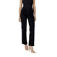 ICHI Black Cotton Relaxed Fit Jeans