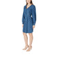 ICHI Blue Cotton Short Dress