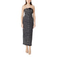 ICHI Black Cotton Midi Dress