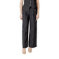 ICHI Black Polyester Casual Pants