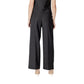 ICHI Black Polyester Casual Pants