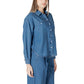 ICHI Blue Cotton Blouse