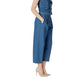 ICHI Blue Cotton Cropped Jeans