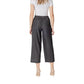 ICHI Black Cotton Cropped Jeans