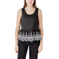 ICHI Black Cotton Tank Tops
