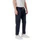 Gianni Lupo Blue Cotton Casual Pants