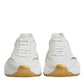 Dolce & Gabbana White Gold Daymaster Low Top Sneakers Shoes