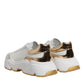 Dolce & Gabbana White Gold Daymaster Low Top Sneakers Shoes
