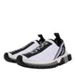 Dolce & Gabbana Black White Slip On Sorrento Sneakers Shoes