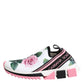 Dolce & Gabbana White Rose Print Sorrento Sneakers Shoes