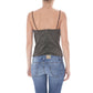 John Galliano Green Elastane Sleeveles T-Shirt