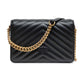 PINKO Black Leather Love Click Mini Shoulder Bag