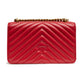 PINKO Red Leather Love One Mini Shoulder Bag