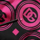 Dolce & Gabbana Pink Black Silk Logo Print DG Pattern Shorts