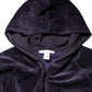 Cavalli Class Purple Cotton Blend Velvet Zip-Up Hoodie Sweatshirt Sweater