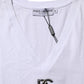 Dolce & Gabbana White Cotton V-Neck Short Sleeves T-Shirt