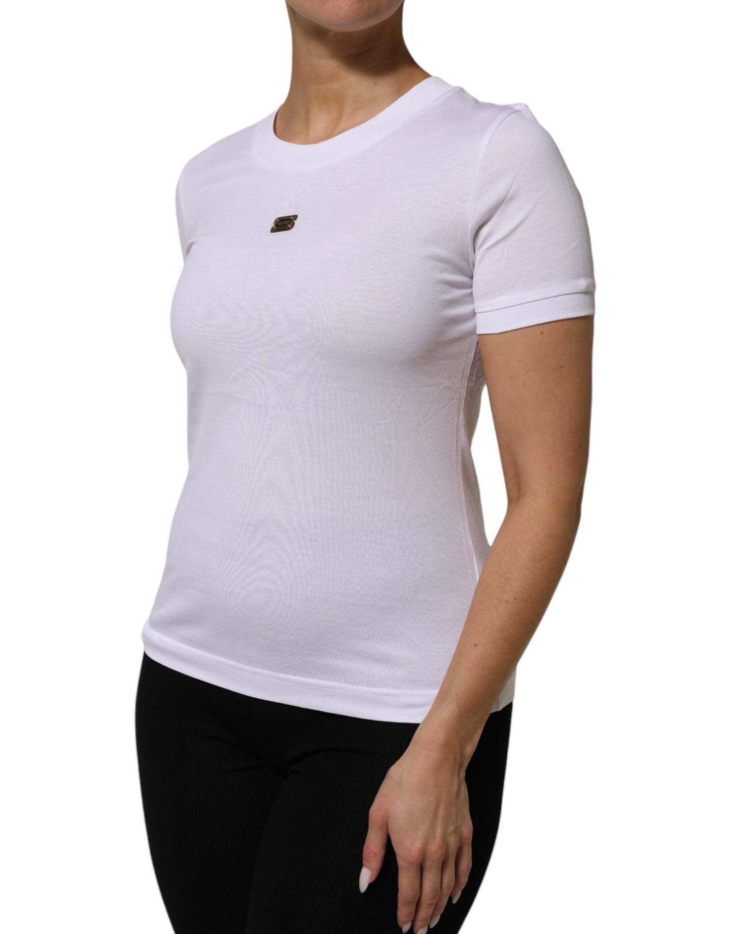 Dolce & Gabbana T-Shirt White Cotton Round Neck Short Sleeves I