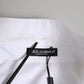 Dolce & Gabbana White Crystal Embellished Dress Shirt Top