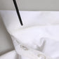 Dolce & Gabbana White Crystal Embellished Dress Shirt Top
