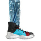 Dolce & Gabbana Blue Lace Up Over The Knee Socks Men Boots Shoes