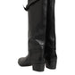 Dolce & Gabbana Black Logo Plaque Over The Calf Boots Shoes
