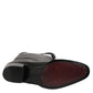 Dolce & Gabbana Black Logo Plaque Over The Calf Boots Shoes