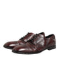 Dolce & Gabbana Bordeaux Leather Lace Up Dress Derby Shoes
