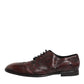 Dolce & Gabbana Bordeaux Leather Lace Up Dress Derby Shoes