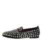 Dolce & Gabbana Black Suede Crystals Loafers Men Dress Shoes