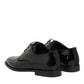 Dolce & Gabbana Black Leather Lace Up Derby Formal Dress Shoes