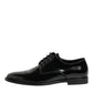 Dolce & Gabbana Black Leather Lace Up Derby Formal Dress Shoes