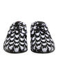 Dolce & Gabbana Dress Black White Sequined Lace Up Derby Shoes