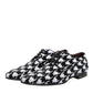 Dolce & Gabbana Dress Black White Sequined Lace Up Derby Shoes