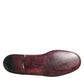 Dolce & Gabbana Red Leather Slip On Dress Men Loafers Shoes