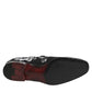 Dolce & Gabbana Black Silver Sequined Loafers Men Dress Shoes