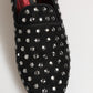 Dolce & Gabbana Black Crystal Embellished Loafers Dress Shoes
