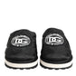 Dolce & Gabbana Black Nylon Low Top Slip On Sneaker Shoes