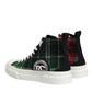 Dolce & Gabbana Multicolor Cotton High Top Men Sneakers Shoes