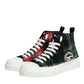 Dolce & Gabbana Multicolor DG Logo Men High Top Sneakers Shoes