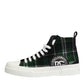 Dolce & Gabbana Multicolor DG Logo Men High Top Sneakers Shoes