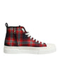 Dolce & Gabbana Multicolor DG Logo Men High Top Sneakers Shoes